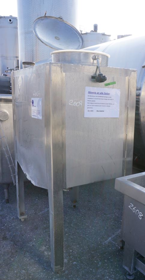 Behälter 600 Liter aus V4A, einwandig