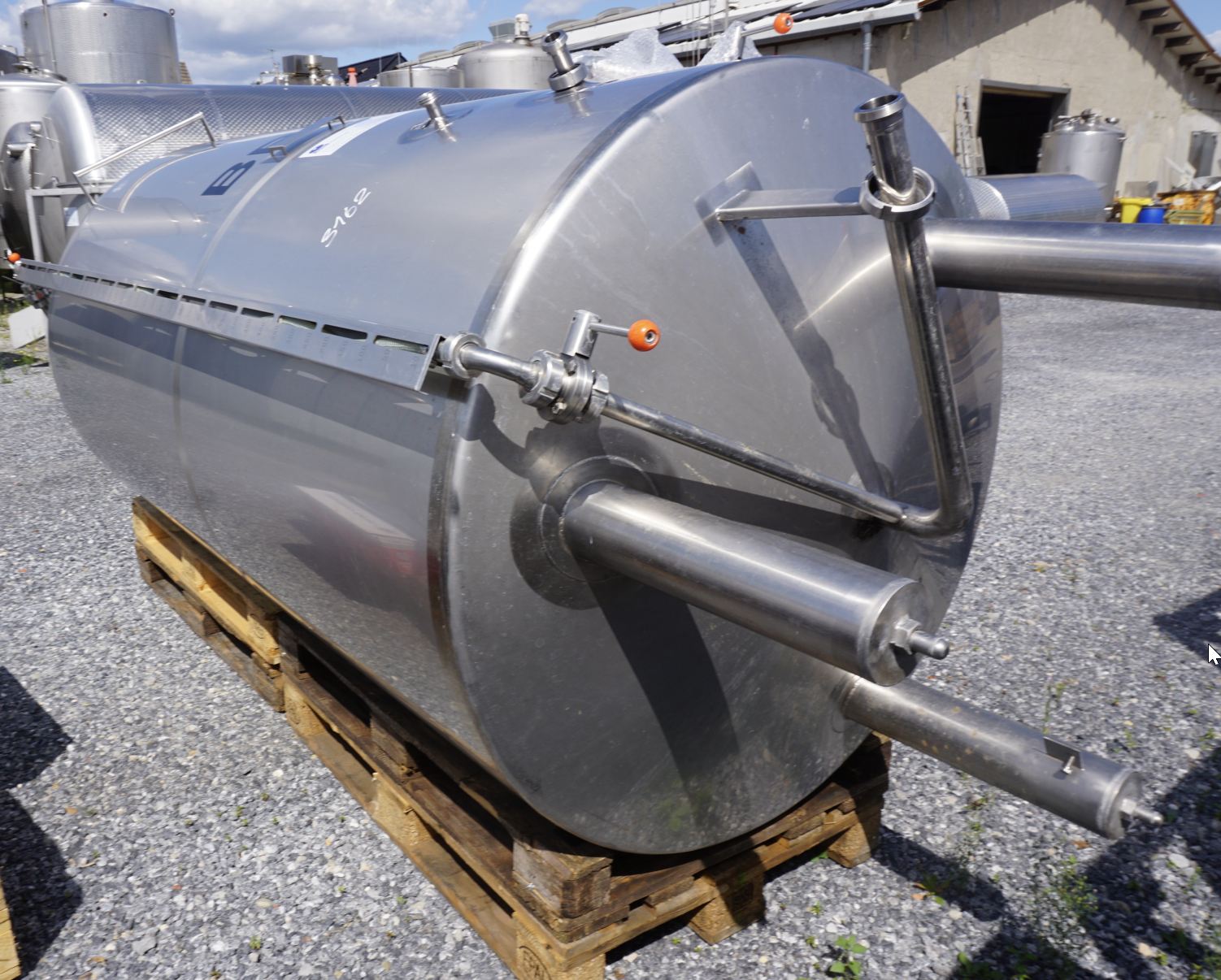 Drucktank 2.160 Liter aus V2A, kühlbar, isoliert