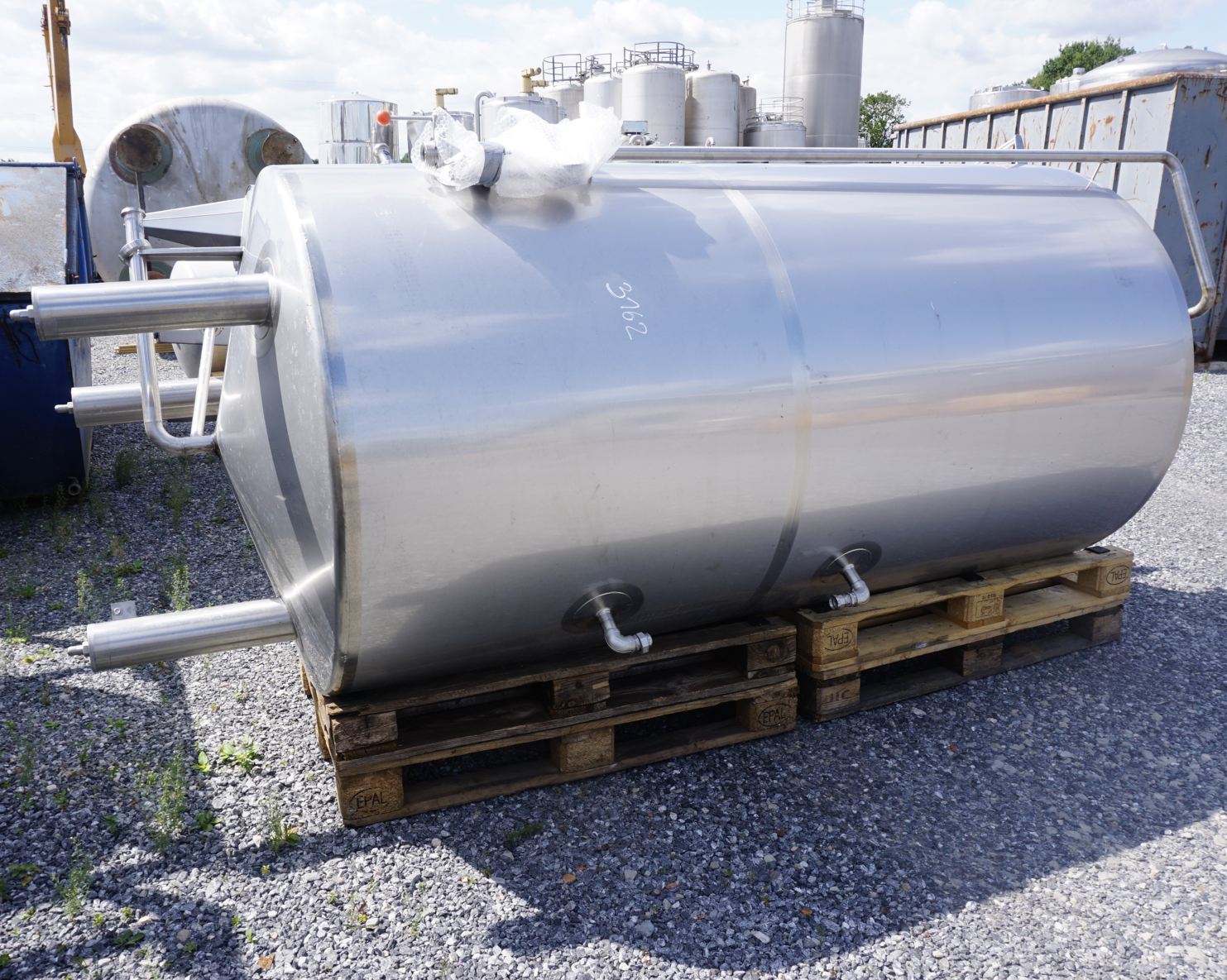 Drucktank 2.160 Liter aus V2A, kühlbar, isoliert