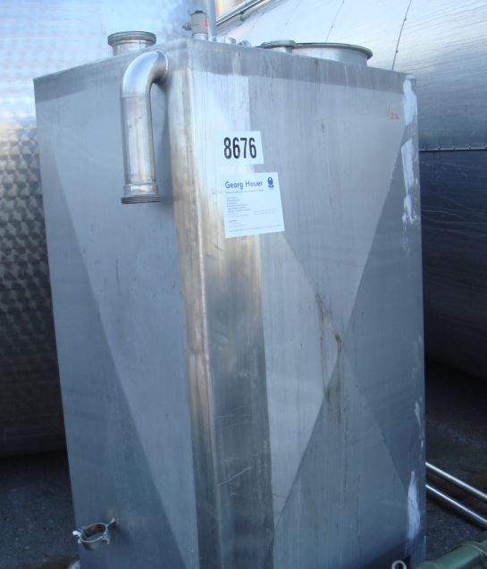 Behälter 900 Liter aus V2a, einwandig