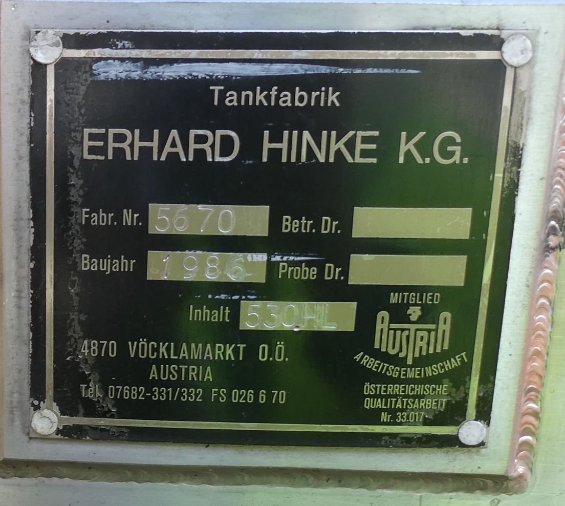 Behälter 53.000 Liter aus V2A, kühlbar