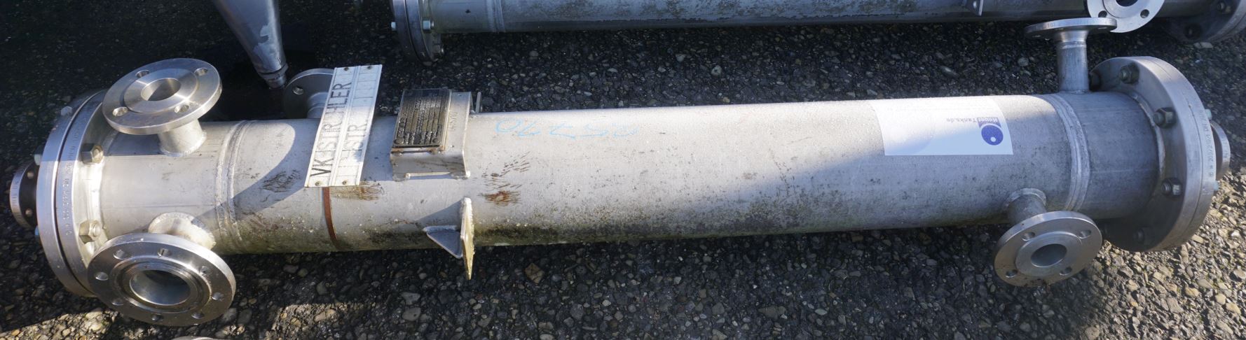 Rohrbündelwärmetauscher / Kondensator aus V4A, gebraucht