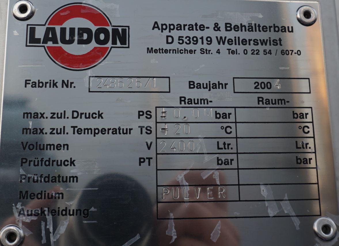 Container 2.400 Liter aus V2A einwandig