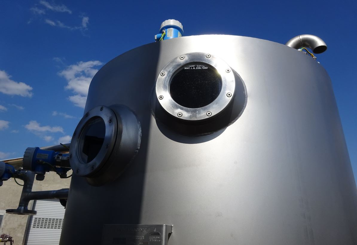 Behälter 1.035 Liter aus V4A, einwandig