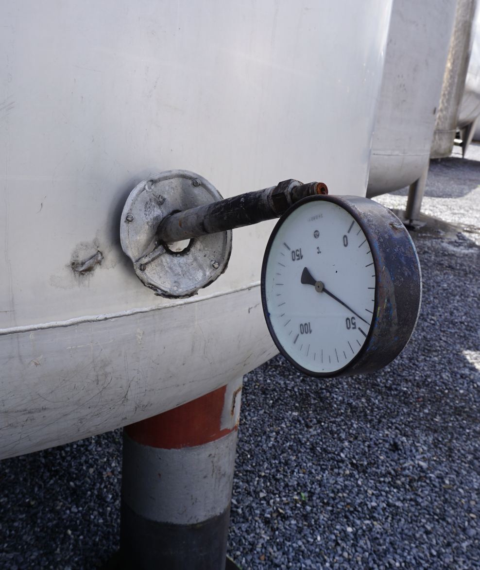 Druckbehälter 30.000 Liter aus V2A, einwandig