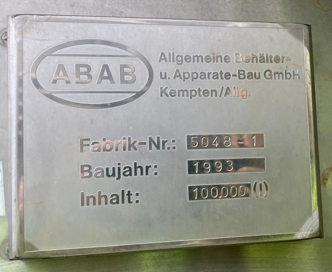 100.000 Liter Tank aus V2A, isoliert