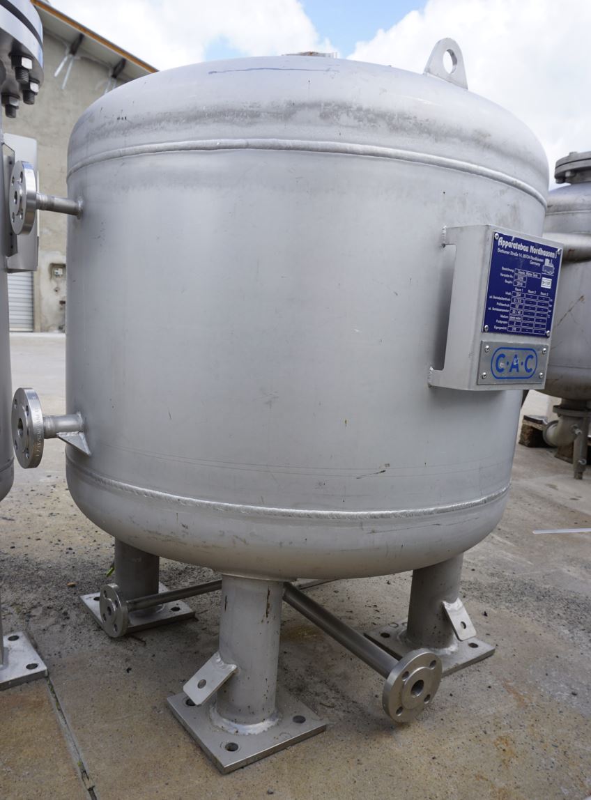 Druckbehälter 334 Liter aus V4A einwandig, gebraucht