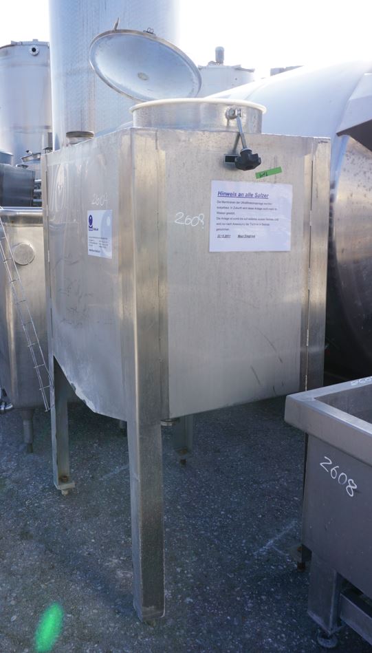 Behälter 600 Liter aus V4A, einwandig