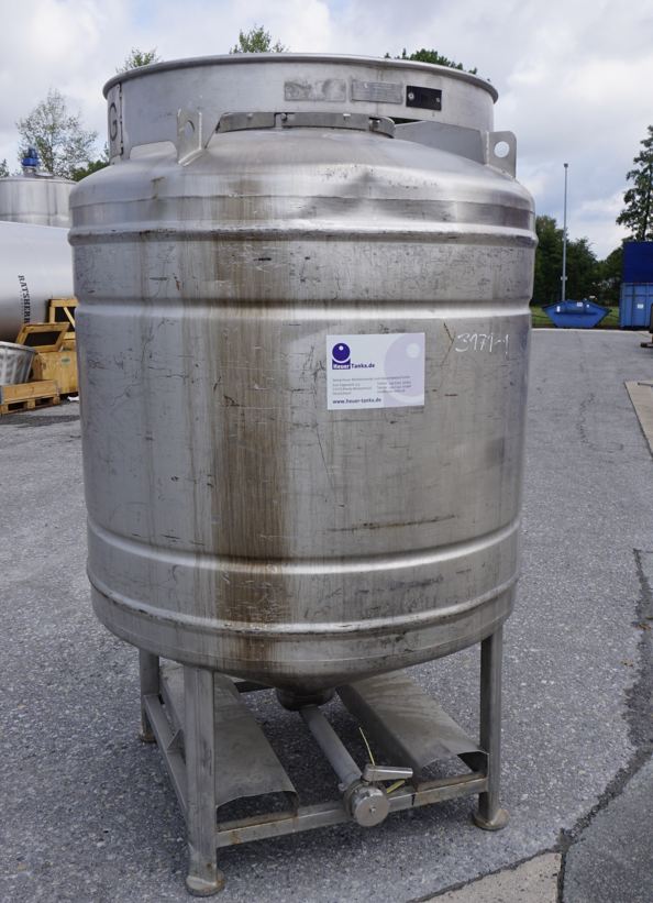 Rundcontainer 1.000 Liter aus V2A einwandig