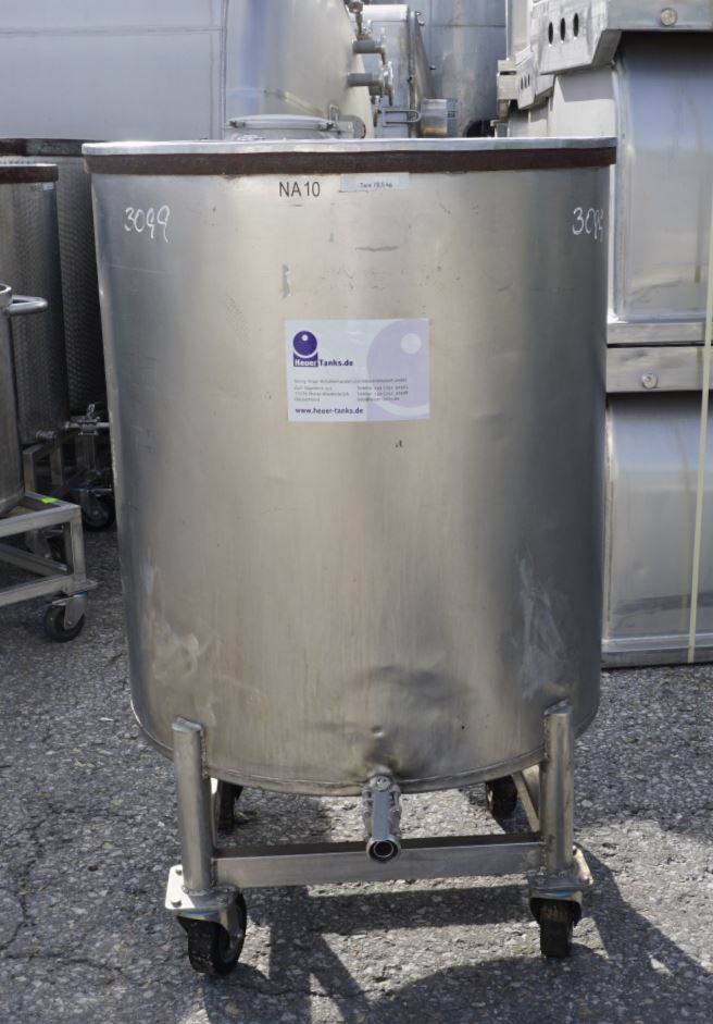 Behälter 500 Liter aus V2A, einwandig, gebraucht
