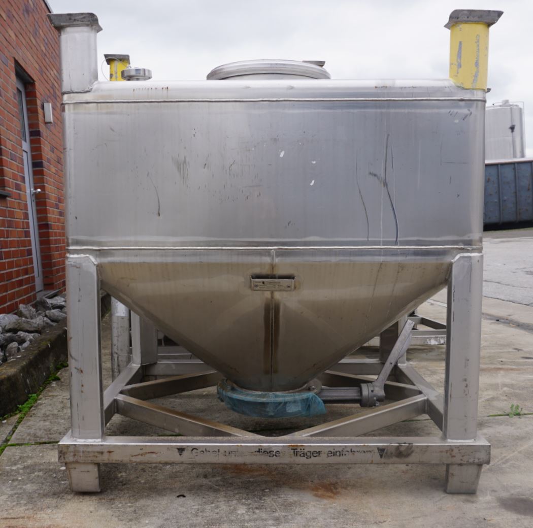 Schüttgutcontainer 800 Liter aus V2A einwandig