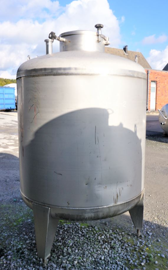 Druckbehälter 1.520 Liter aus V2A, einwandig