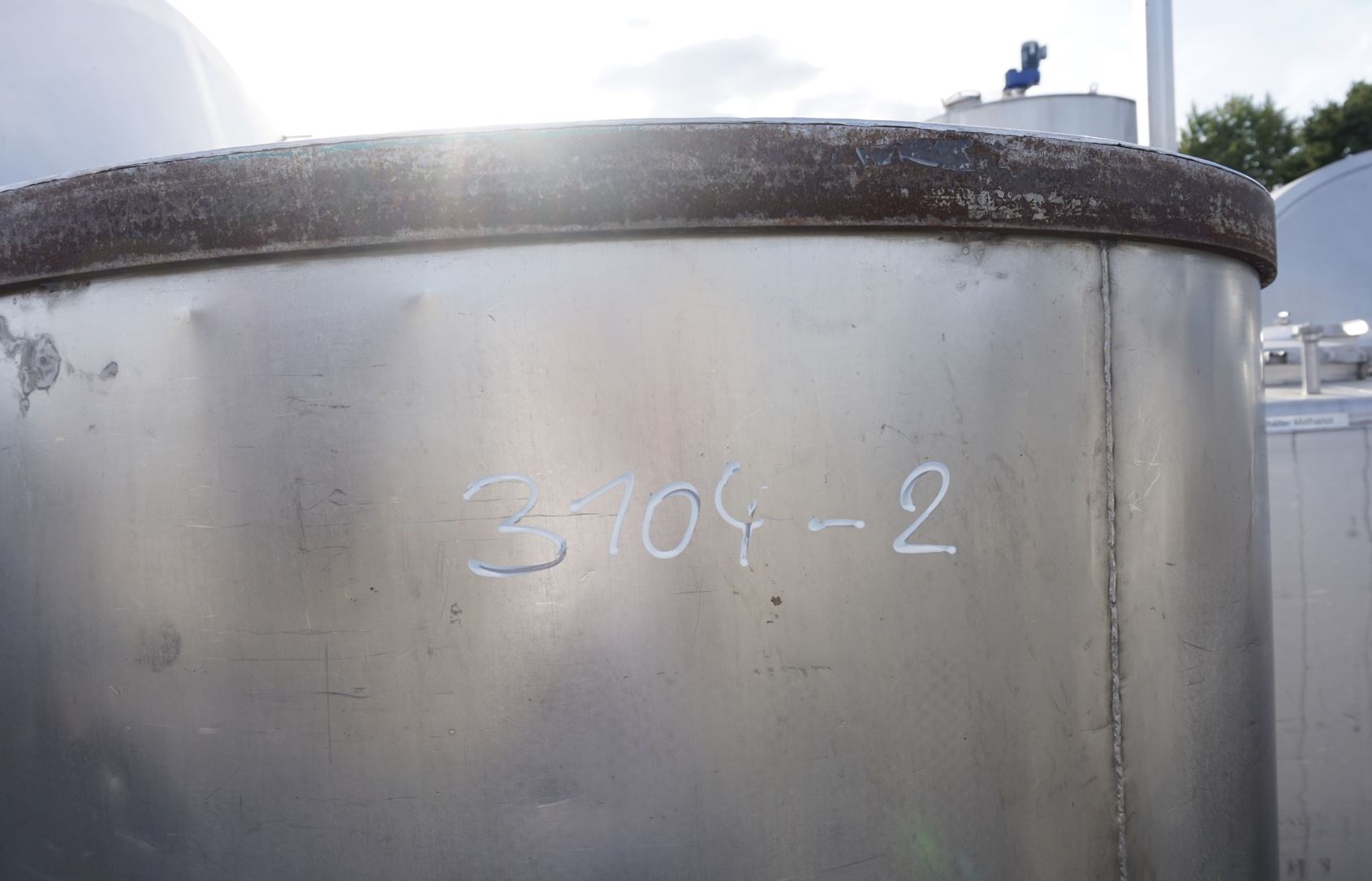 Behälter 850 Liter aus V2A, einwandig, gebraucht