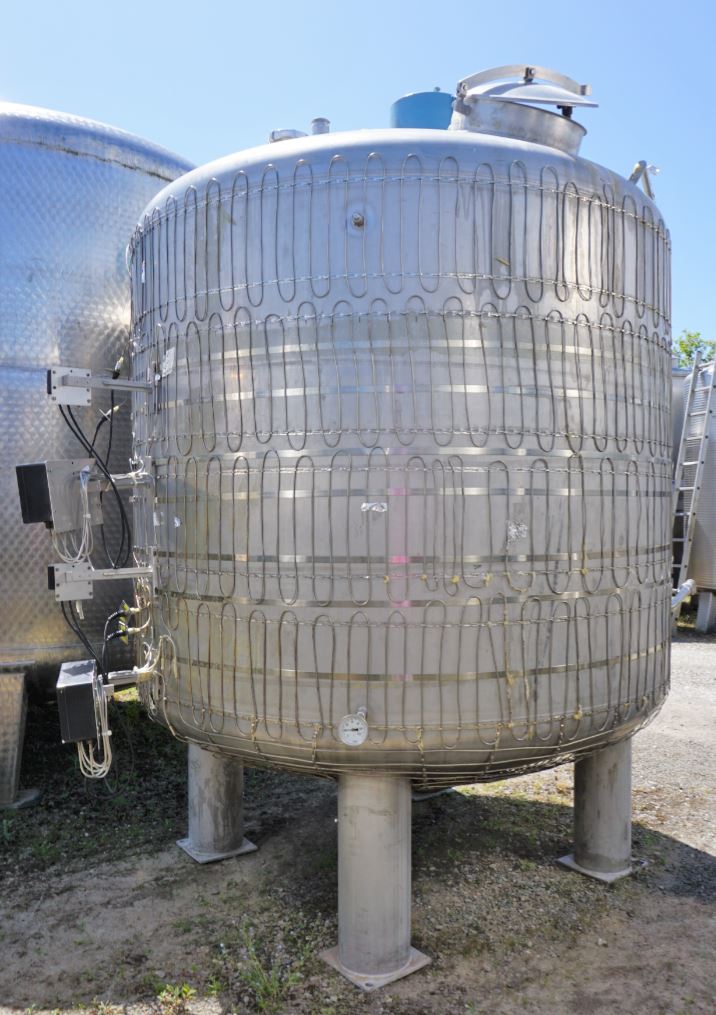 Behälter 5.000 Liter aus V2A einwandig, heizbar, gebraucht