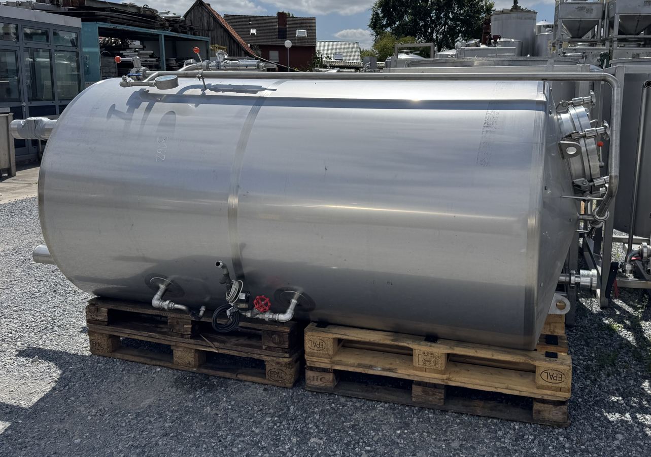 Drucktank 2.160 Liter aus V2A, kühlbar, isoliert
