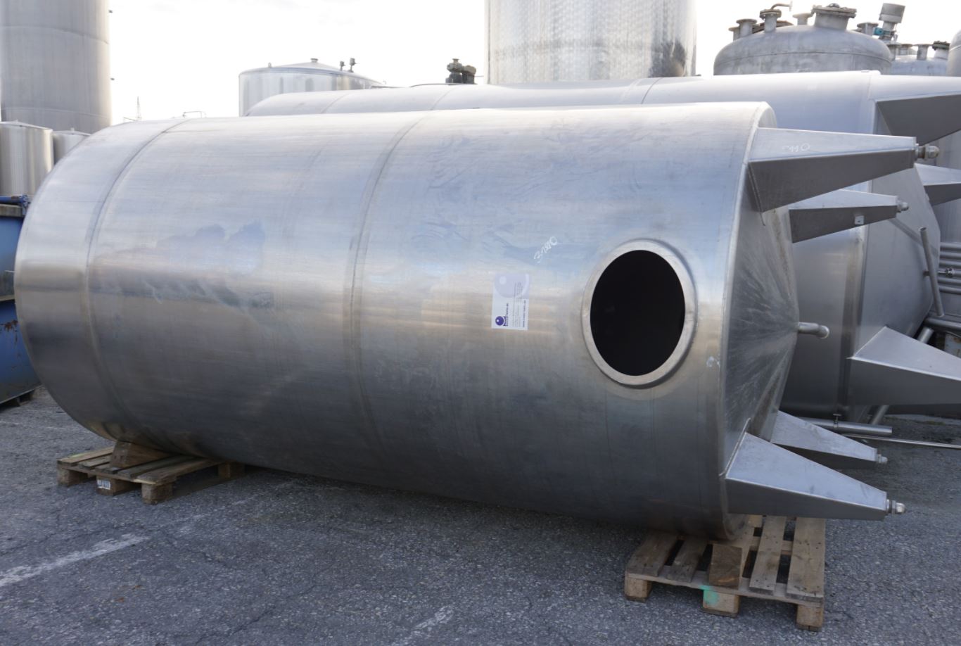 Behälter 10.000 Liter aus V2A, einwandig, gebraucht