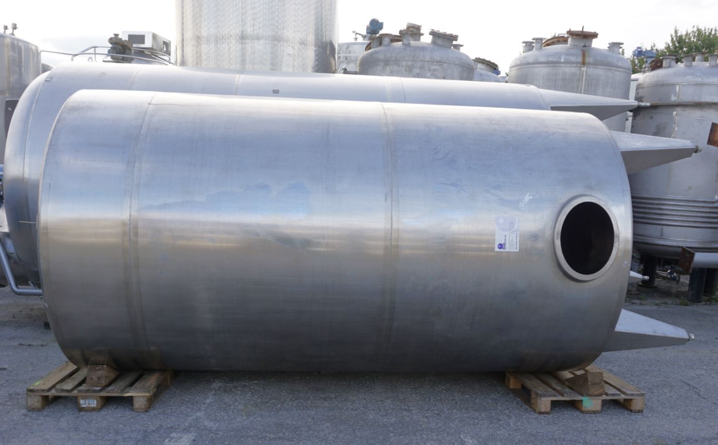 Behälter 10.000 Liter aus V2A, einwandig, gebraucht