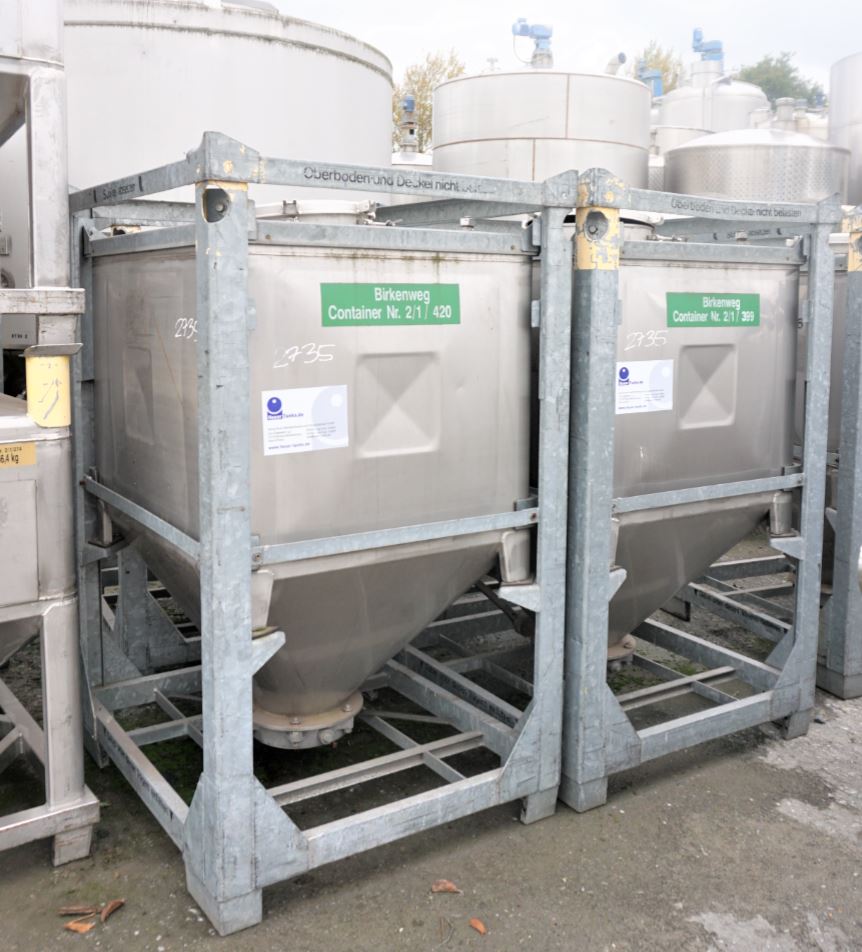 Schüttgutcontainer 1.000 Liter aus V2A einwandig