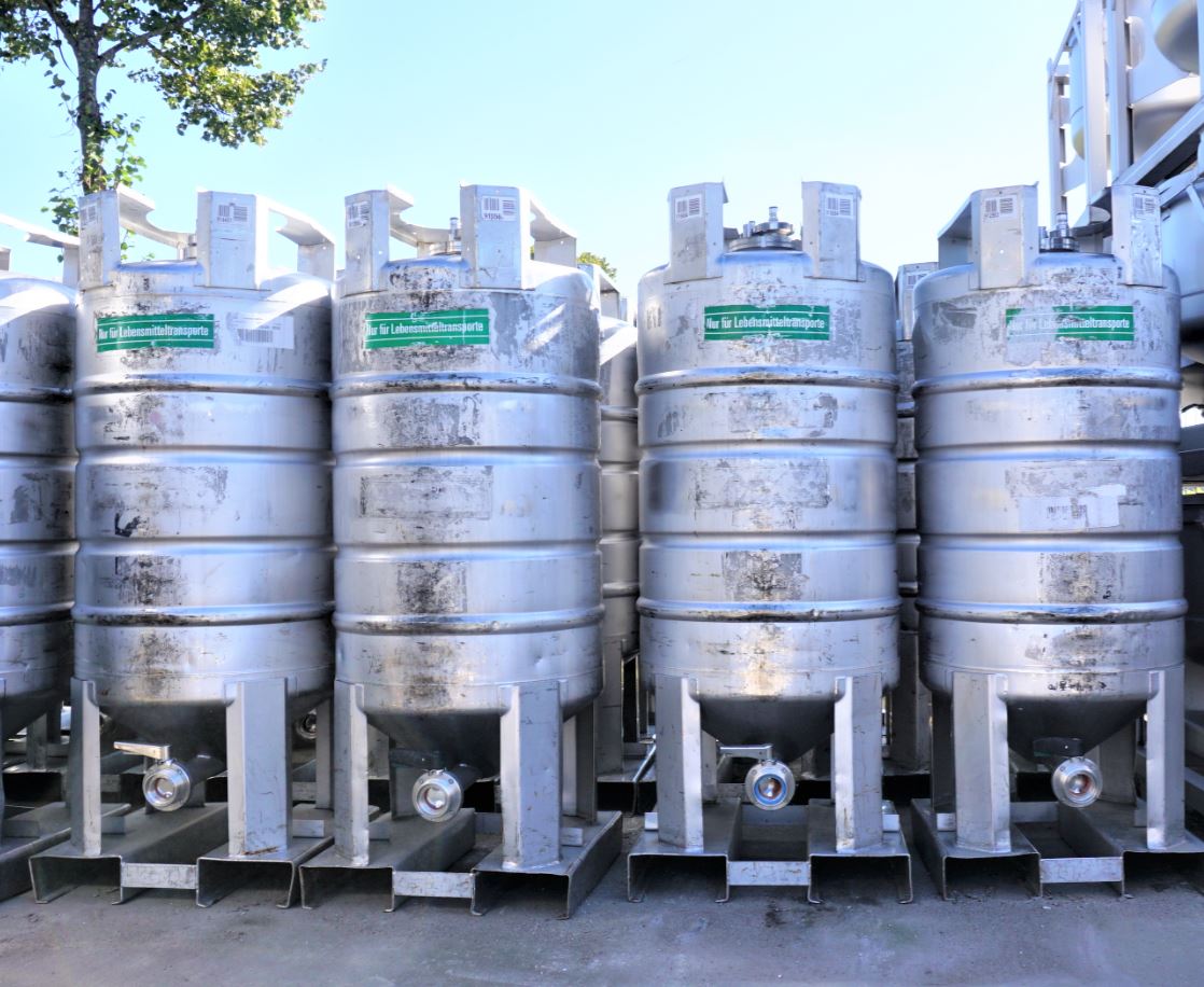 Rundcontainer 250 Liter aus V2A einwandig