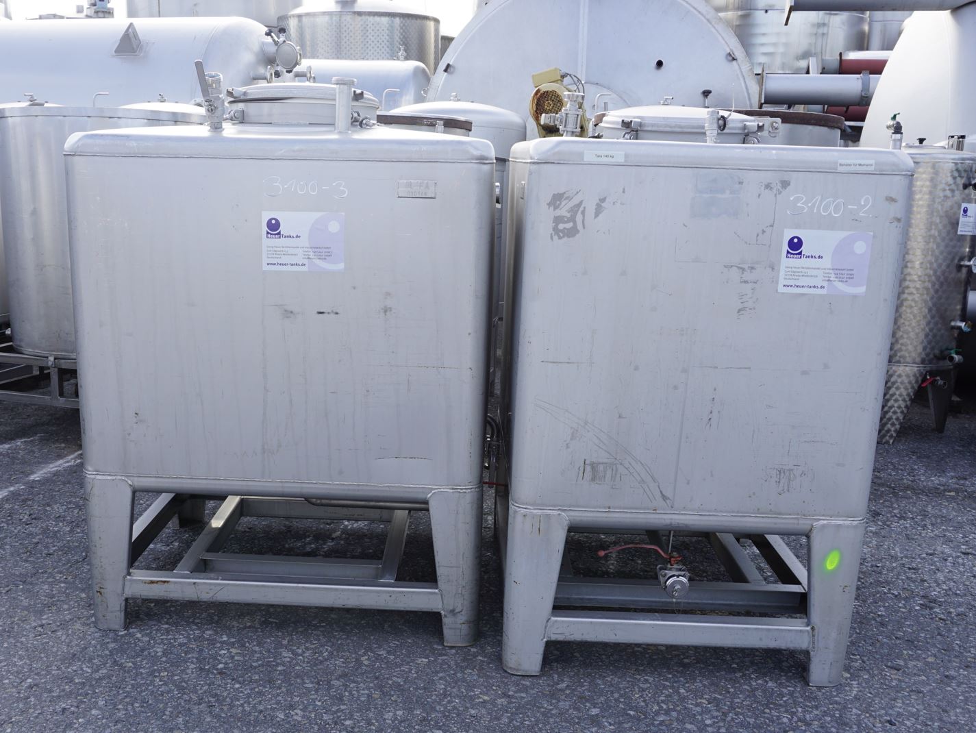 Container 850 Liter aus V2A, einwandig, gebraucht