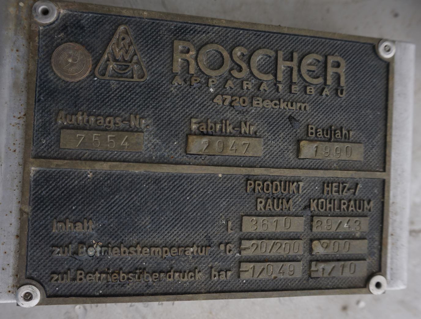 Behälter 3.640 Liter aus V4A temperierbar, isoliert, gebraucht