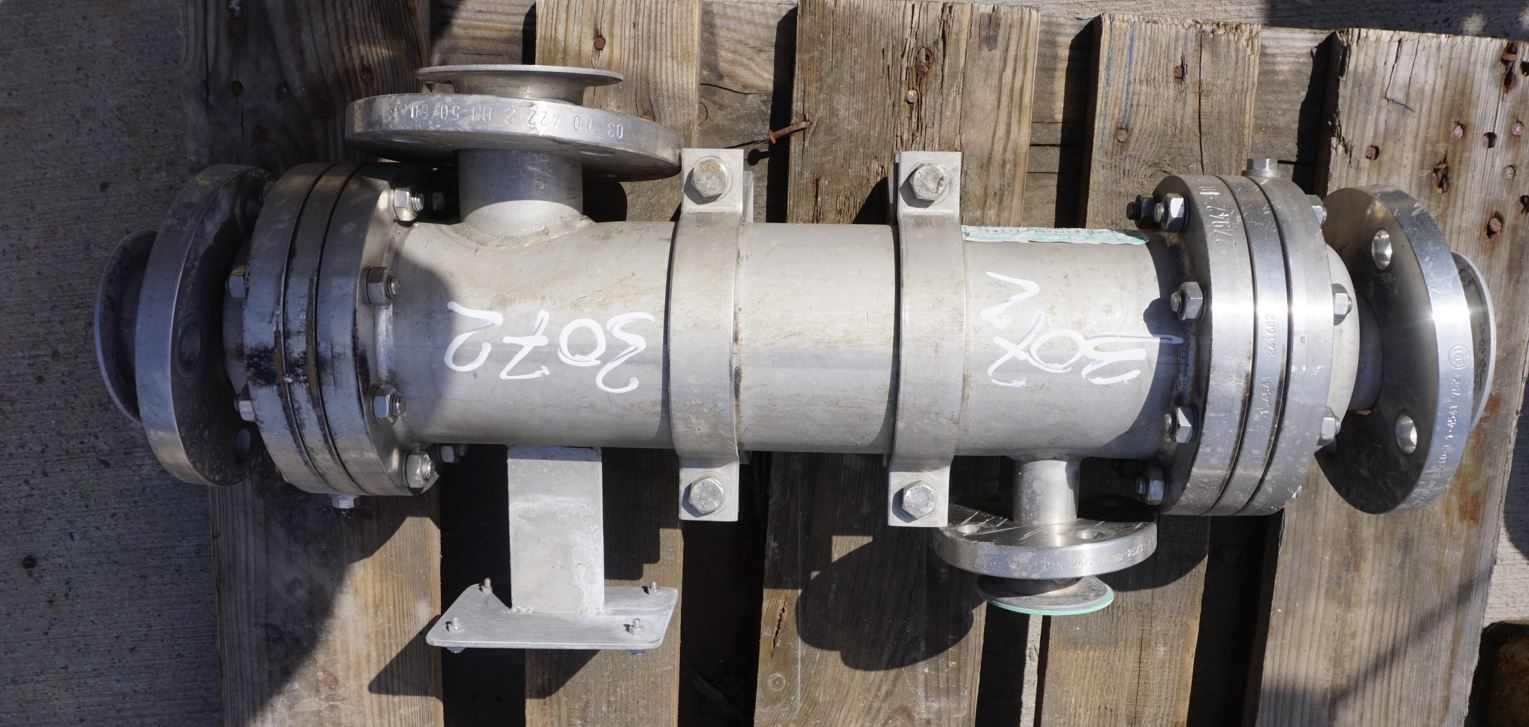 Rohrbündelwärmetauscher 2,5 Liter V2A, gebraucht