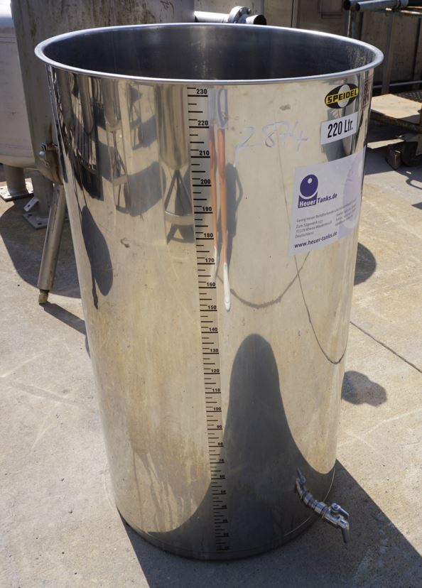 Behälter 220 Liter aus V2A einwandig