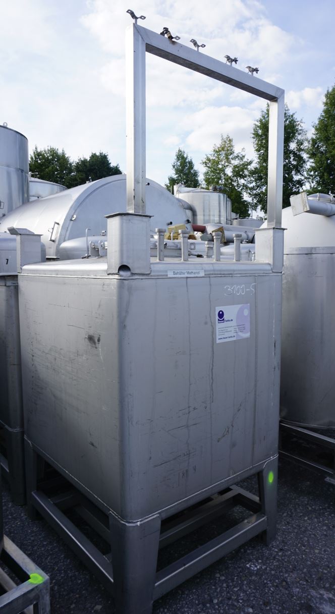 Container 850 Liter aus V2A, einwandig, gebraucht