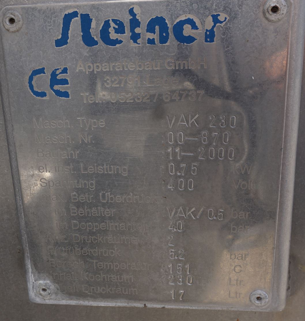 Mischer 230 Liter aus V4A, isoliert, gebraucht