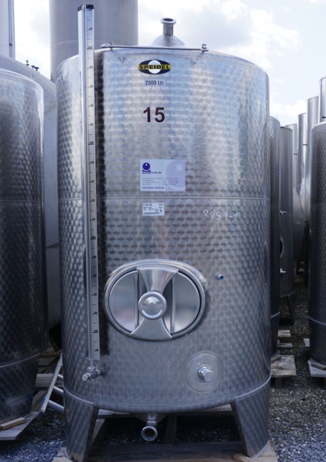 Behälter 2.000 Liter aus V2A, einwandig