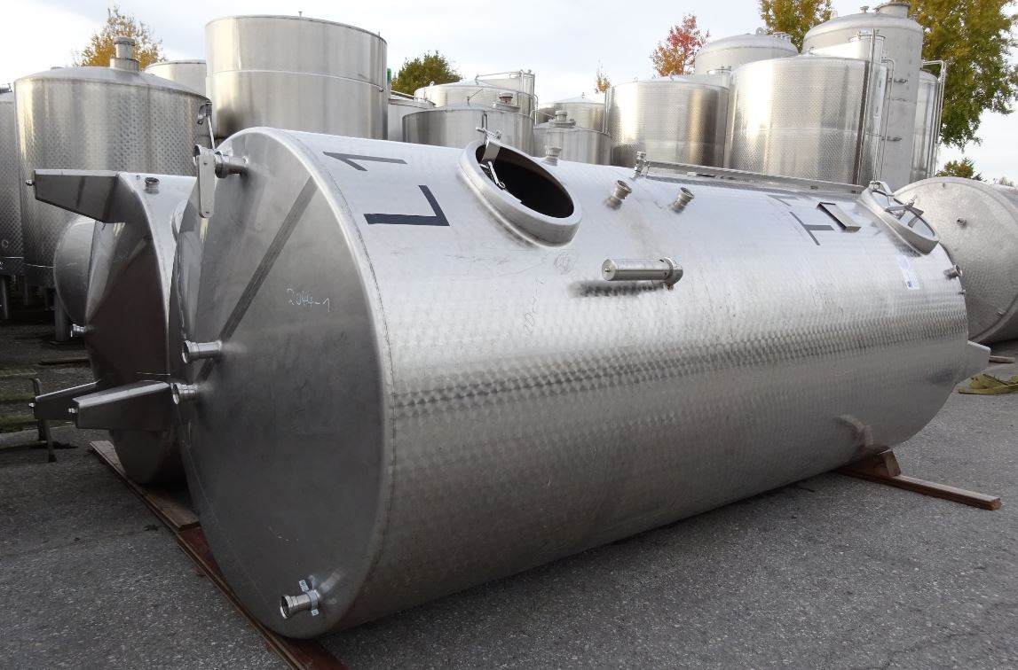 Doppelkammertank 8.000 Liter aus V2A, einwandig