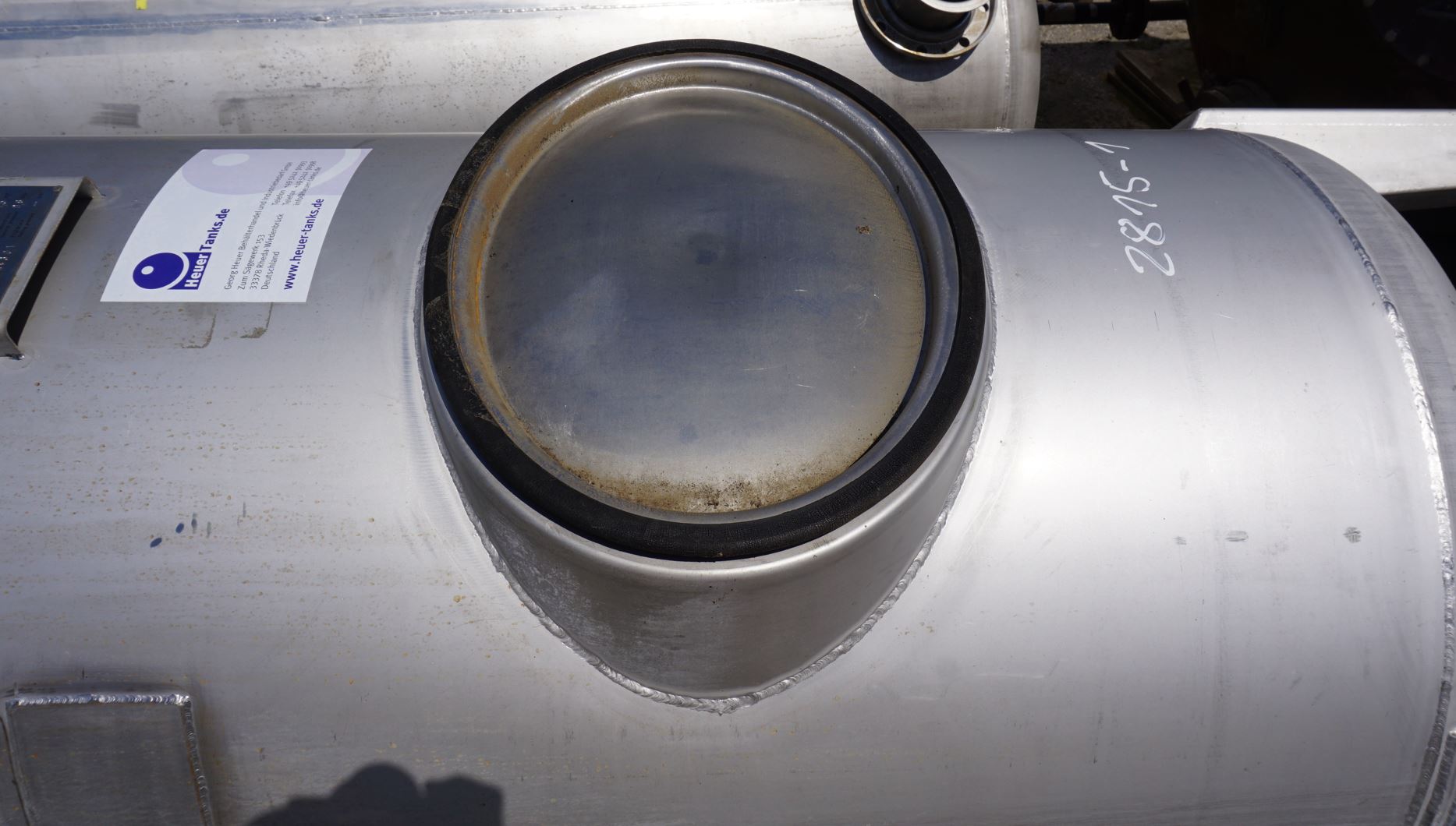 Druckbehälter 1.500 Liter aus V2A einwandig