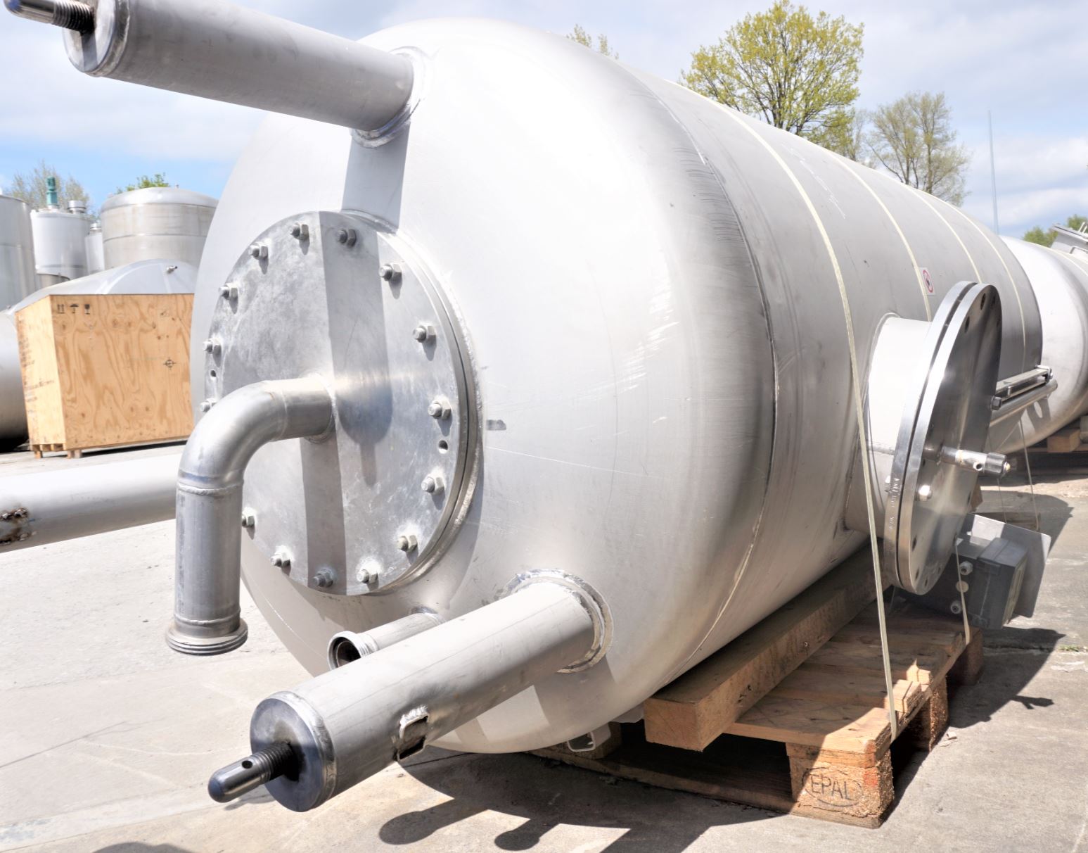 Druckbehälter 3.200 Liter aus V4A, einwandig