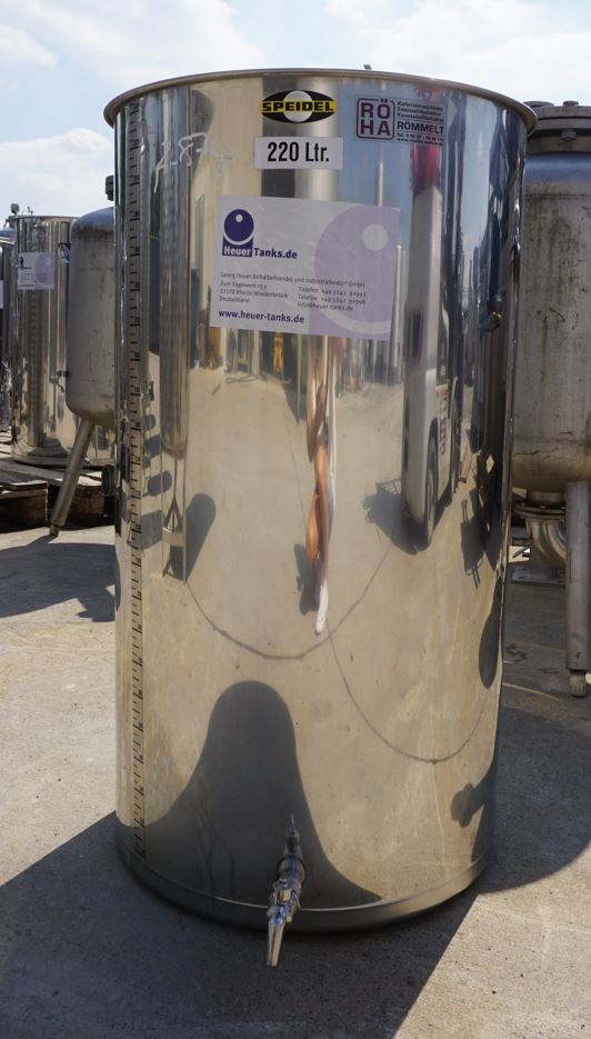 Behälter 220 Liter aus V2A einwandig