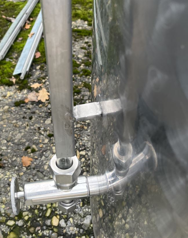 Behälter 1.400 Liter aus V2A isoliert, gebraucht