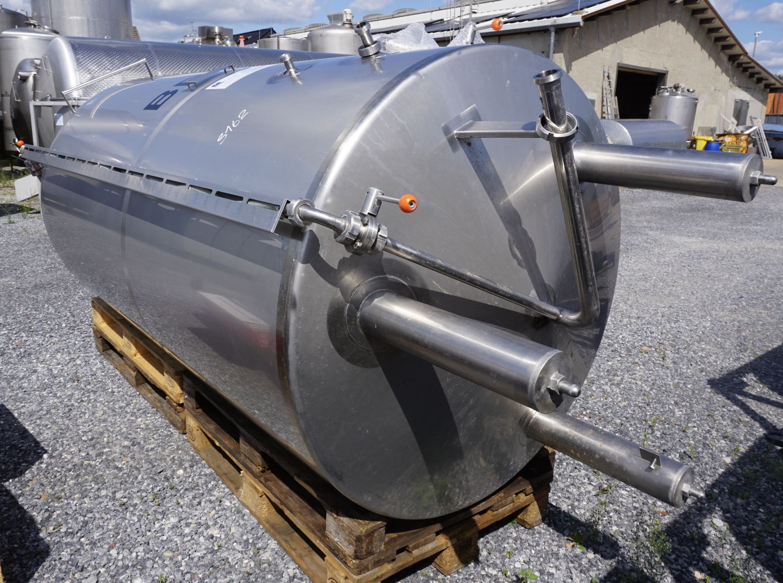 Drucktank 2.160 Liter aus V2A, kühlbar, isoliert