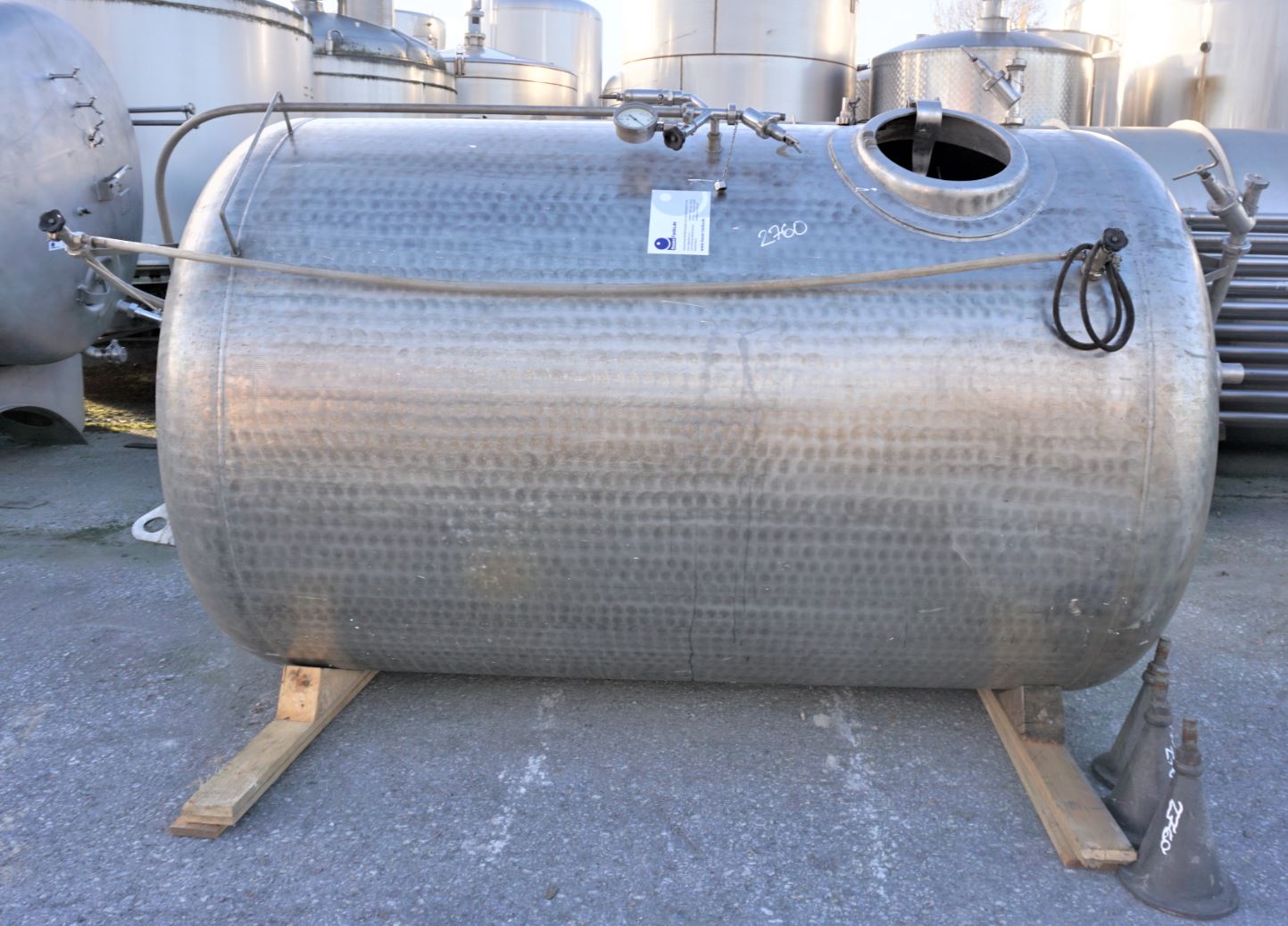 Druckbehälter 6.200 Liter aus V4A, einwandig