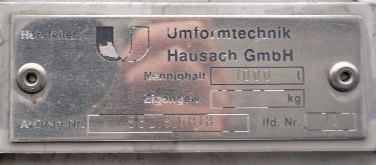 Schüttgutcontainer 1.000 Liter aus V2A einwandig