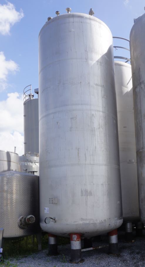 Druckbehälter 30.000 Liter aus V2A, einwandig