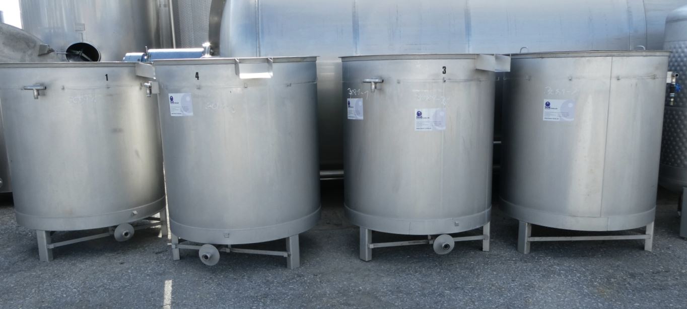 Behälter 1.000 Liter aus V2A, einwandig, gebraucht