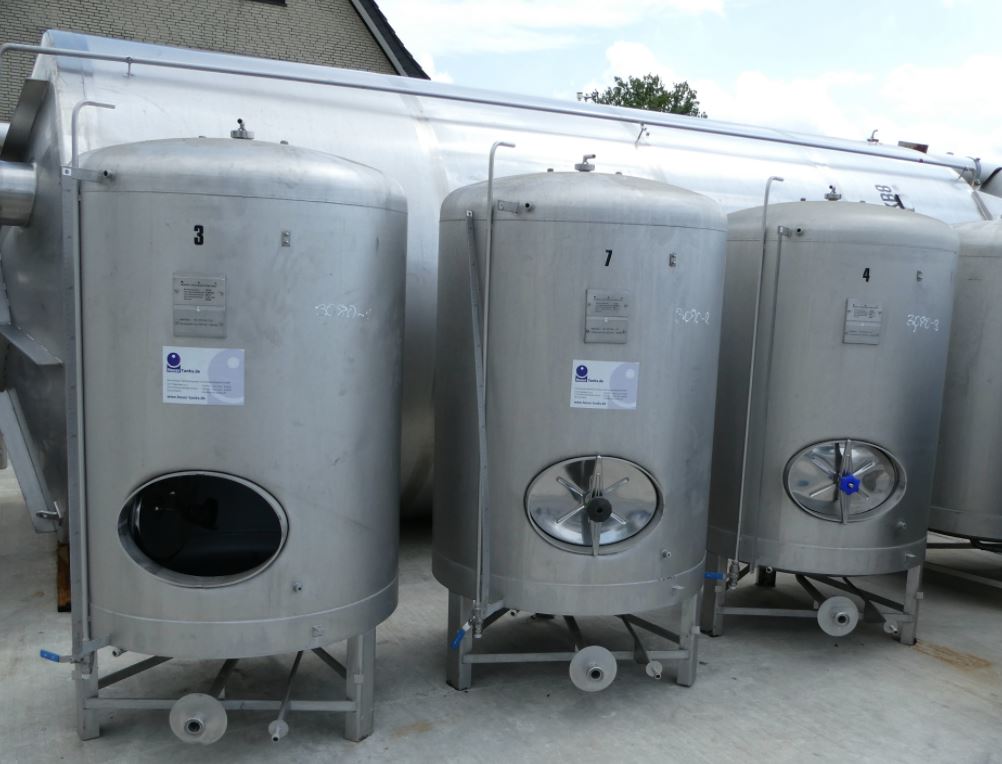 Druckbehälter 1.210 Liter aus V2A, einwandig, gebraucht