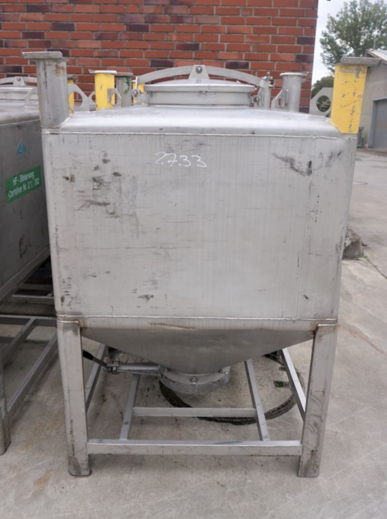 Schüttgutcontainer 800 Liter aus V2A einwandig