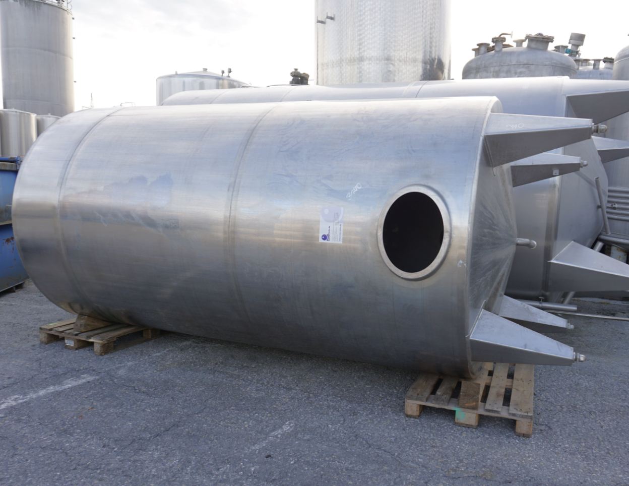 Behälter 10.000 Liter aus V2A, einwandig, gebraucht