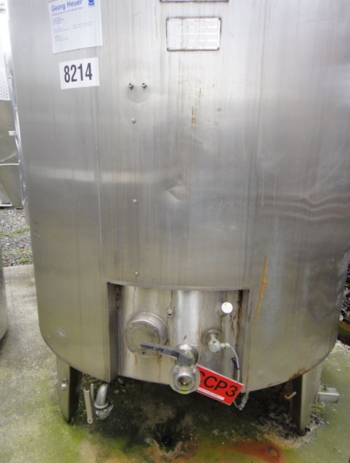 Behälter 3.200 Liter aus V2A, gebraucht, isoliert