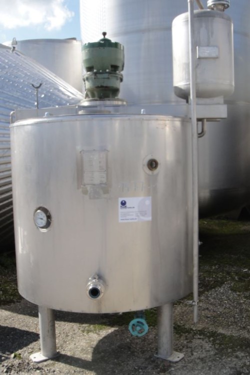Behälter 1.100 Liter aus V4A, gebraucht, temperierbar, isoliert