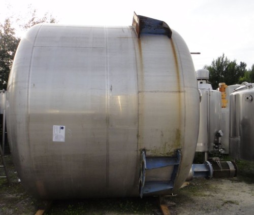 Behälter 21.500 Liter aus V4A, gebraucht, einwandig, temperierbar