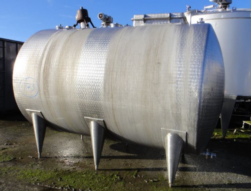 Behälter 10.000 Liter aus V2A, gebraucht, einwandig