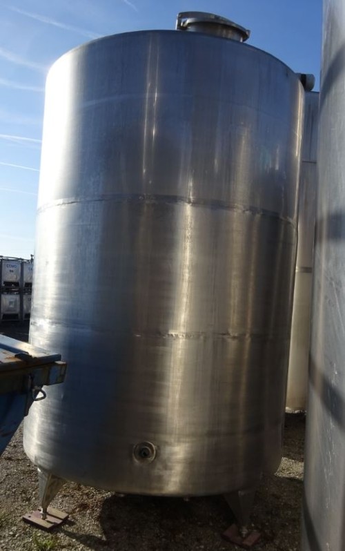 Behälter 8.000 Liter aus V2A, gebraucht, einwandig