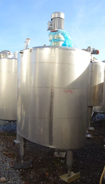 Behälter 1.300 Liter aus V2A, gebraucht, einwandig