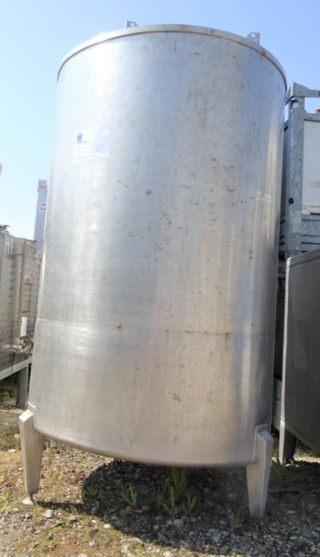 Behälter 2.000 Liter aus V2A einwandig, gebraucht